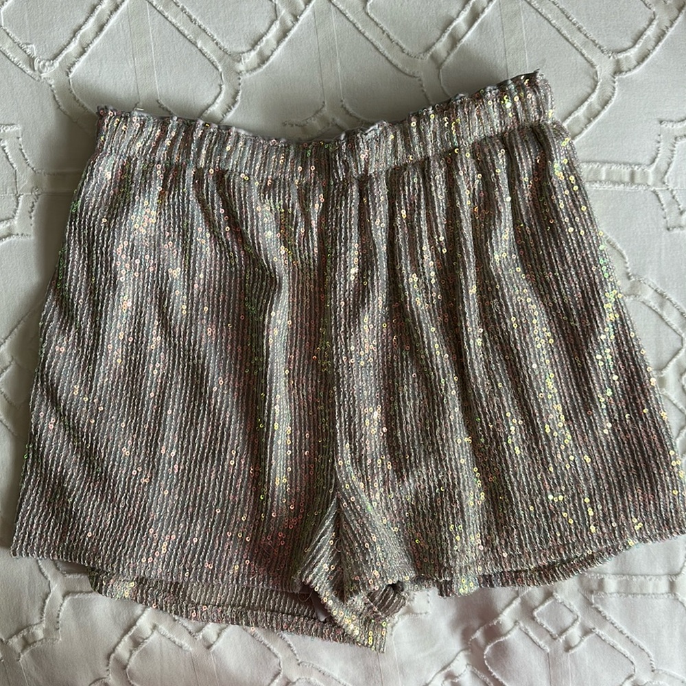 Endless Rose Iridescent Sequin Shorts